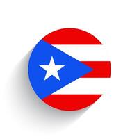 nacional bandera de puerto rico icono vector ilustración aislado en blanco antecedentes.