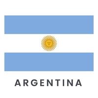 Vector Argentina flag isolated on white background.