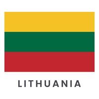 Lithuania flag isolated on white background. vector