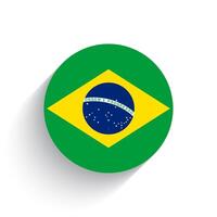 National flag of Brazil icon vector illustration isolated on white background.