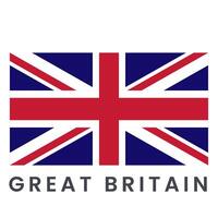 Great Britain vector flag isolated on white background.