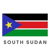 sur Sudán bandera vector aislado en blanco antecedentes.