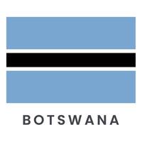 Flag of Botswana isolated on white background. vector