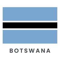 Flag of Botswana isolated on white background. vector