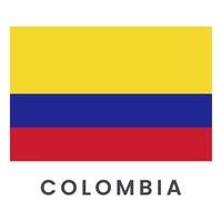 Flag of Colombia isolated on white background. vector