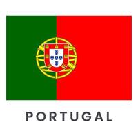 Flag of Portugal isolated on white background. vector