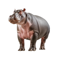 ai généré hippopotame agrafe art png