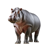 ai généré hippopotame agrafe art png