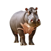 ai généré hippopotame agrafe art png