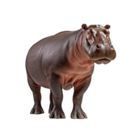 ai généré hippopotame agrafe art png