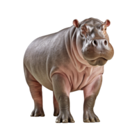 ai généré hippopotame agrafe art png