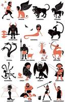 Greek Mythology Creatures vector