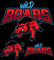 Wild Boars Team Mascot vector