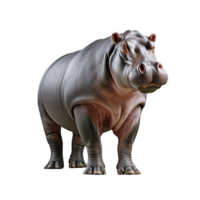 ai généré hippopotame agrafe art png