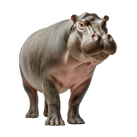 ai généré hippopotame agrafe art png