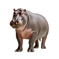 ai généré hippopotame agrafe art png