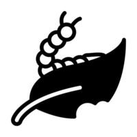 caterpillar glyph icon vector