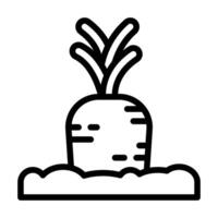 carrot line icon vector