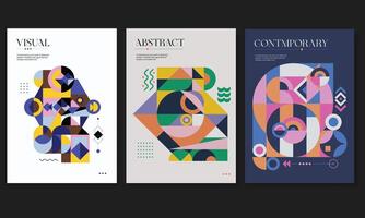 retro gráficos en vector póster diseño.suizo diseño composición con geométrico formas moderno modelo.