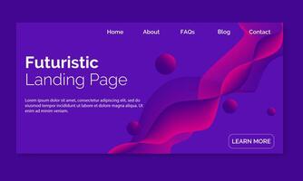 3D flowing blend gradient design for web site, Purple background.Trendy poster. Colorful futuristic gradient. Geometric background. vector