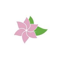 Flower plumeria logo vector element symbol design