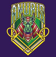 vector anubis egipcio Dios mascota logo modelo