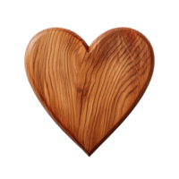 AI generated Wooden heart clip art png