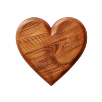 AI generated Wooden heart clip art png