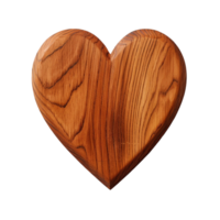 AI generated Wooden heart clip art png