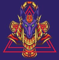 Vector illustration of Anubis God with premium quality stock vector