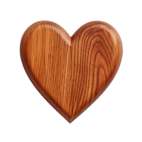 AI generated Wooden heart clip art png