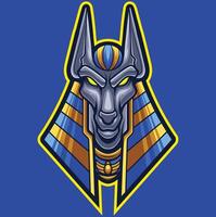 Vector anubis egyptian god mascot logo template