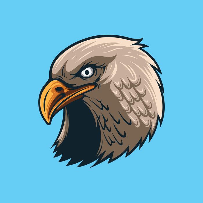 Eagle Cartoon Logo Vector Art, Icons, and Graphics for Free Download