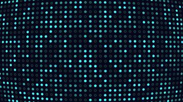 Animated technological background with randomly glowing dots and fading out. video