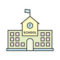 School Building icon vector design templates simple and modern