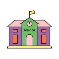 School Building icon vector design templates simple and modern