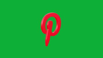 Dynamic 3D Pinterest Icon Animation - Discover the possibilities of 3D animation with Pinterest icon display. Realistic visuals in motion video
