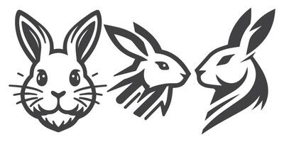 Rabbit Vector. Isolated rabbit shadow on a white background vector