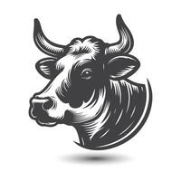 vaca y toro cabeza icono. resumen vacas cabeza vector