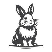 Rabbit Vector. Isolated rabbit shadow on a white background vector