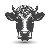 vaca y toro cabeza icono. resumen vacas cabeza vector