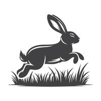 Rabbit Vector. Isolated rabbit shadow on a white background vector