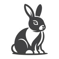 Rabbit Vector. Isolated rabbit shadow on a white background vector