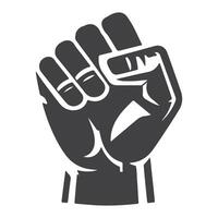 fist bump and hand illustration. freedom concept. vector fist icon. Vector fist power. Isolated background.