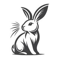 Rabbit Vector. Isolated rabbit shadow on a white background vector