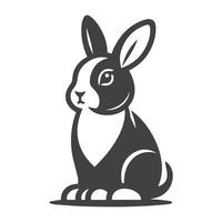 Rabbit Vector. Isolated rabbit shadow on a white background vector