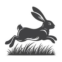 Rabbit Vector. Isolated rabbit shadow on a white background vector