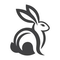 Rabbit Vector. Isolated rabbit shadow on a white background vector