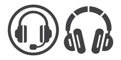 Headphone Silhouettes Set. accessories icons, accessory, audio, black, design, device, digital, DJ, ear, earphone, electrical, electronics, entertainment, equipment, gadget, headphone, headphone icon vector