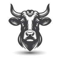 Cow and bull head icon. abstract cows head vector